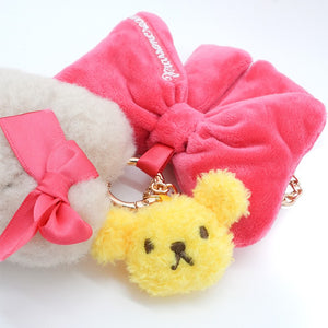 Marron Cream Plush Mini Face Pouch (Teddy Friend Series) Bags Global Original