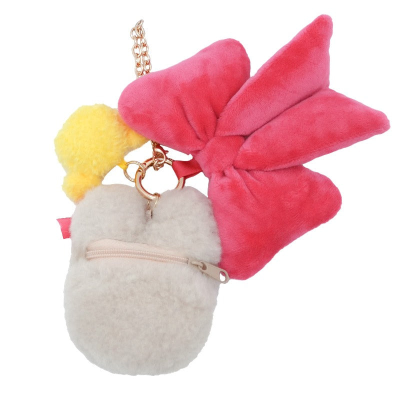 Marron Cream Plush Mini Face Pouch (Teddy Friend Series) Bags Global Original