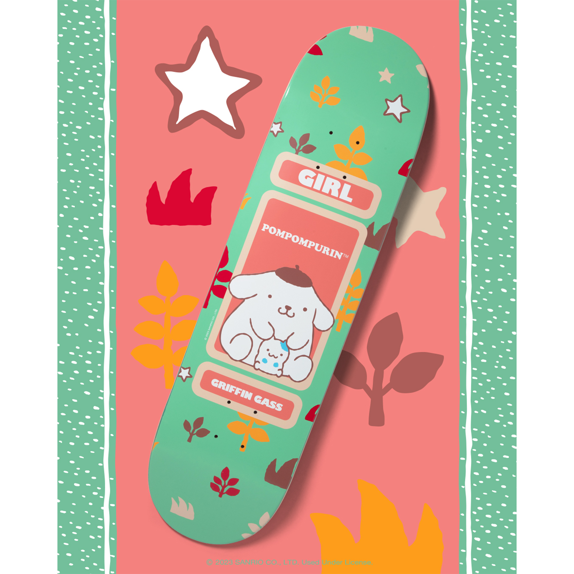 Pompompurin x GIRL Gass Deck (Woodland Wonder) Toys&Games Girl Skateboards   
