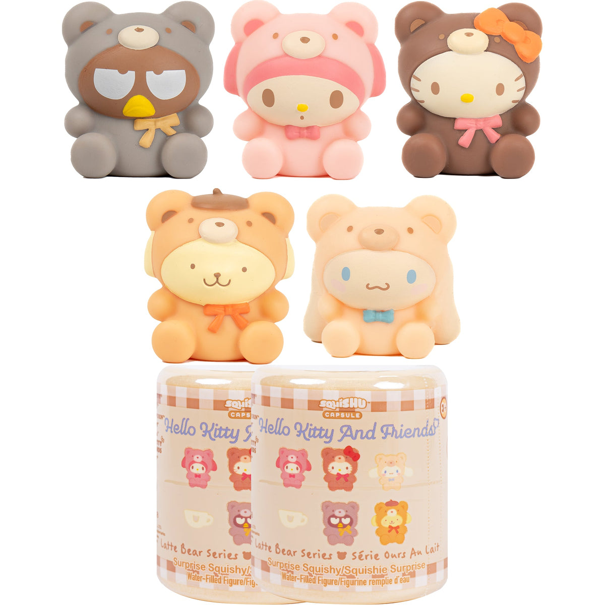 Hello Kitty and Friends Latte Bear Capsule Squishies (Series 7) Toys&Games Hamee.com - Hamee US