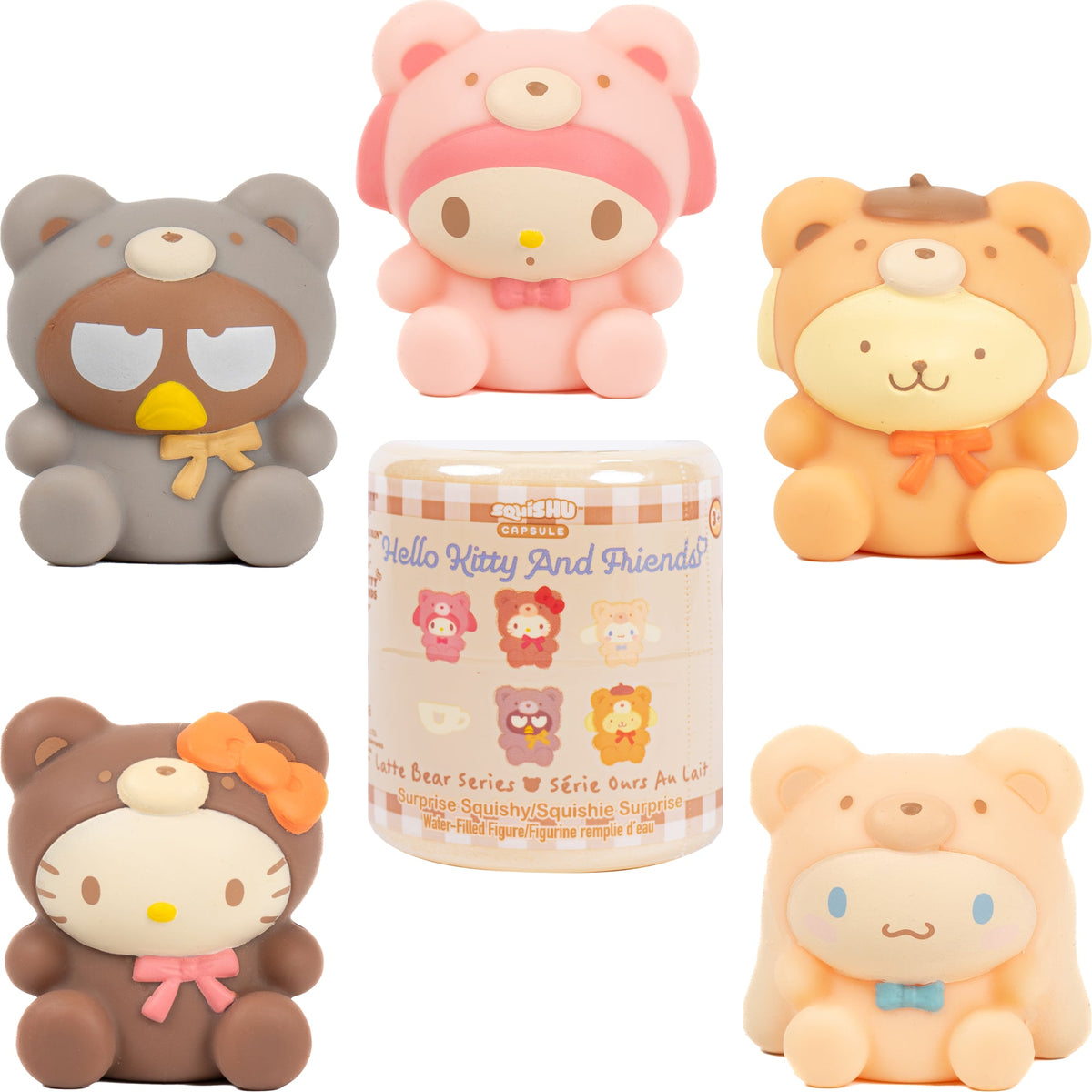 Hello Kitty and Friends Latte Bear Capsule Squishies (Series 7) Toys&Games Hamee.com - Hamee US