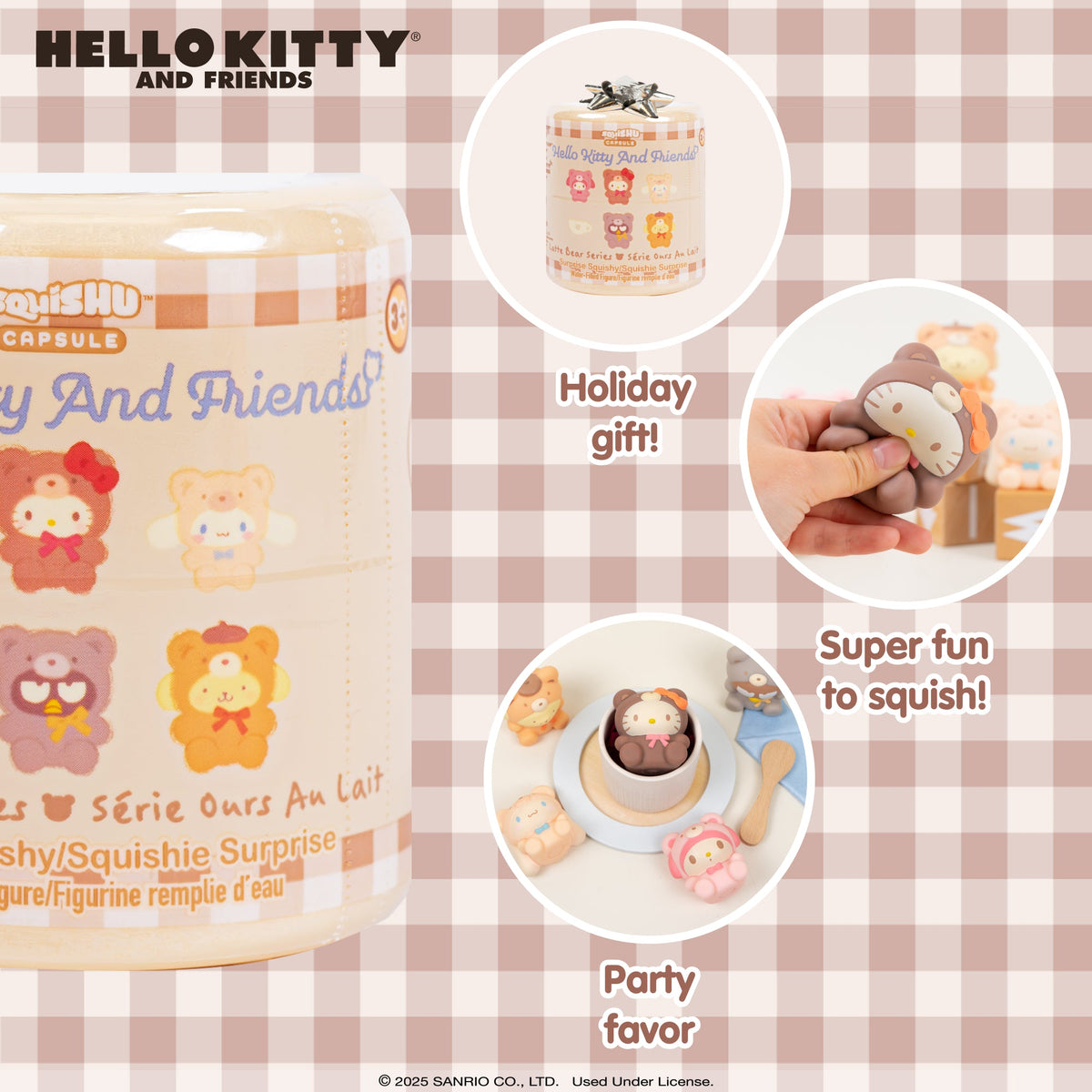 Hello Kitty and Friends Latte Bear Capsule Squishies (Series 7) Toys&Games Hamee.com - Hamee US