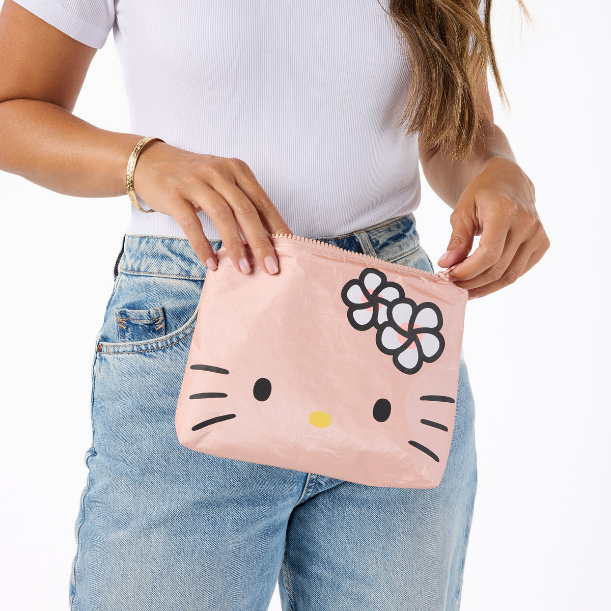 Hello Kitty x Aloha Collection Small Pouch (Kitty Face - Rosy) Bags Aloha Collection Inc