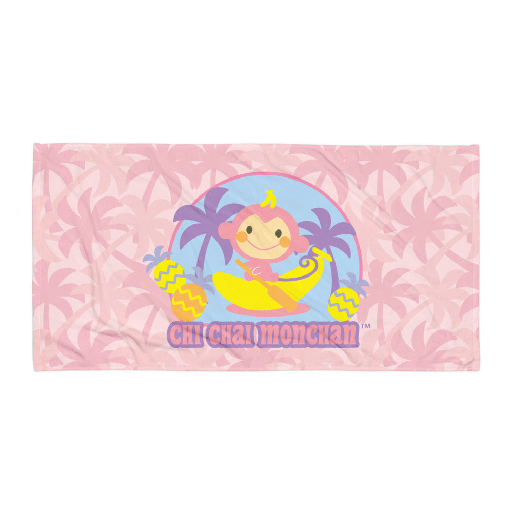 Chi Chai Monchan Pink Palms Beach Towel Home Printful Default Title  