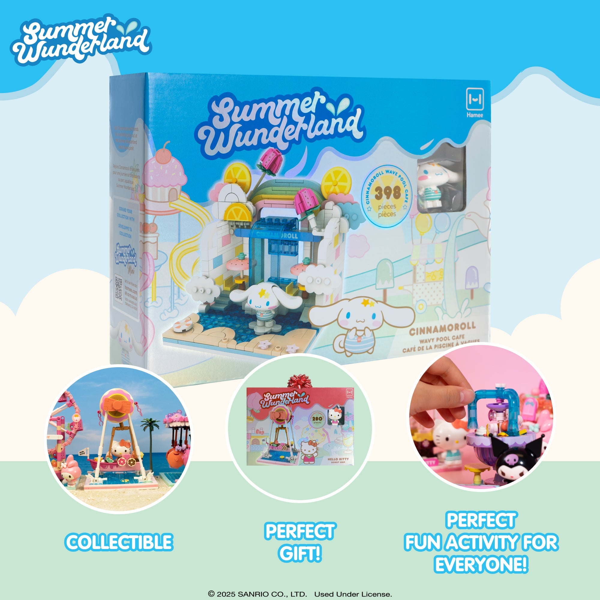Cinnamoroll Summer Wunderland Theme Park Building Blocks (Wave Pool Café) Toys&Games Hamee.com - Hamee US