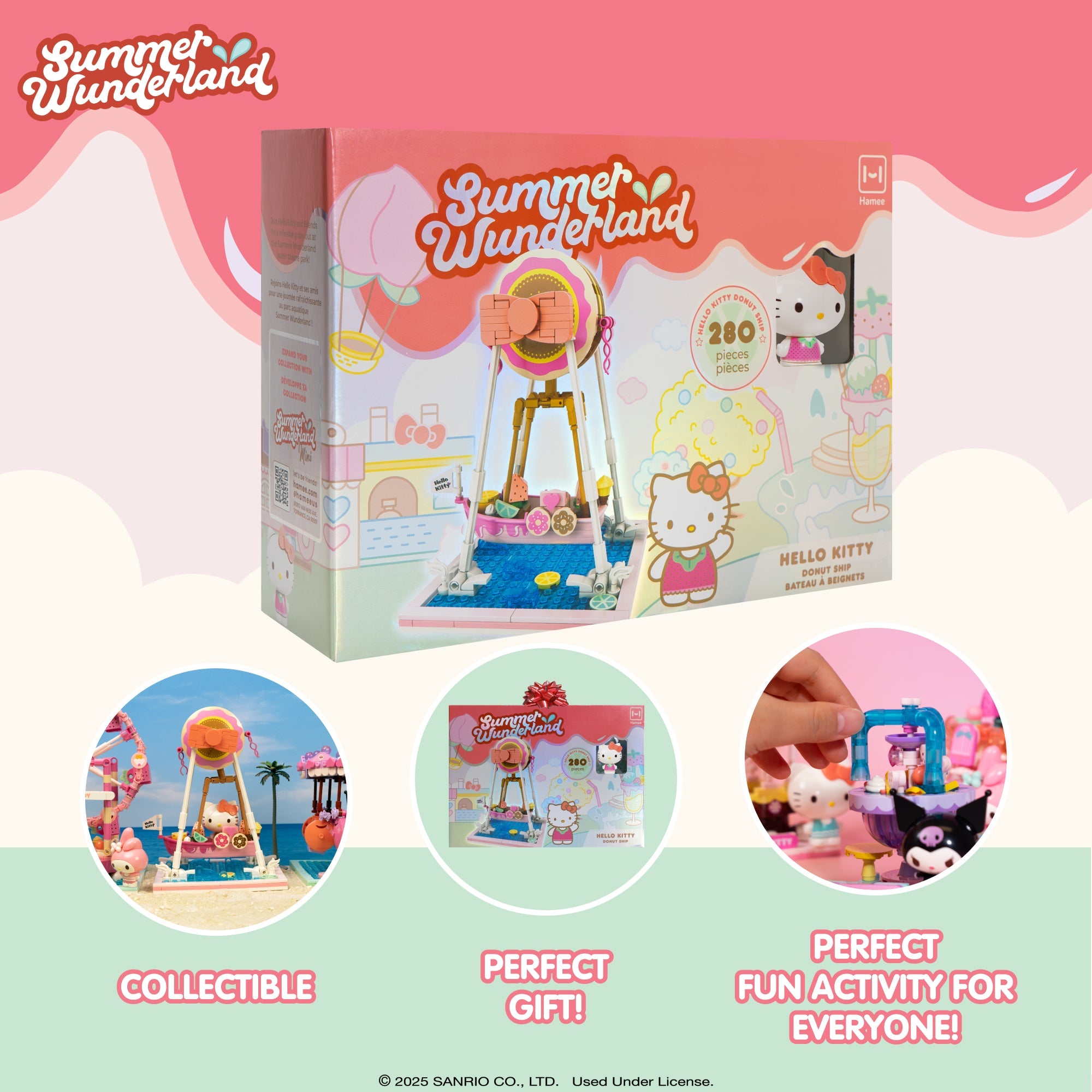 Hello Kitty Summer Wunderland Theme Park Building Blocks (Donut Ship) Toys&Games Hamee.com - Hamee US