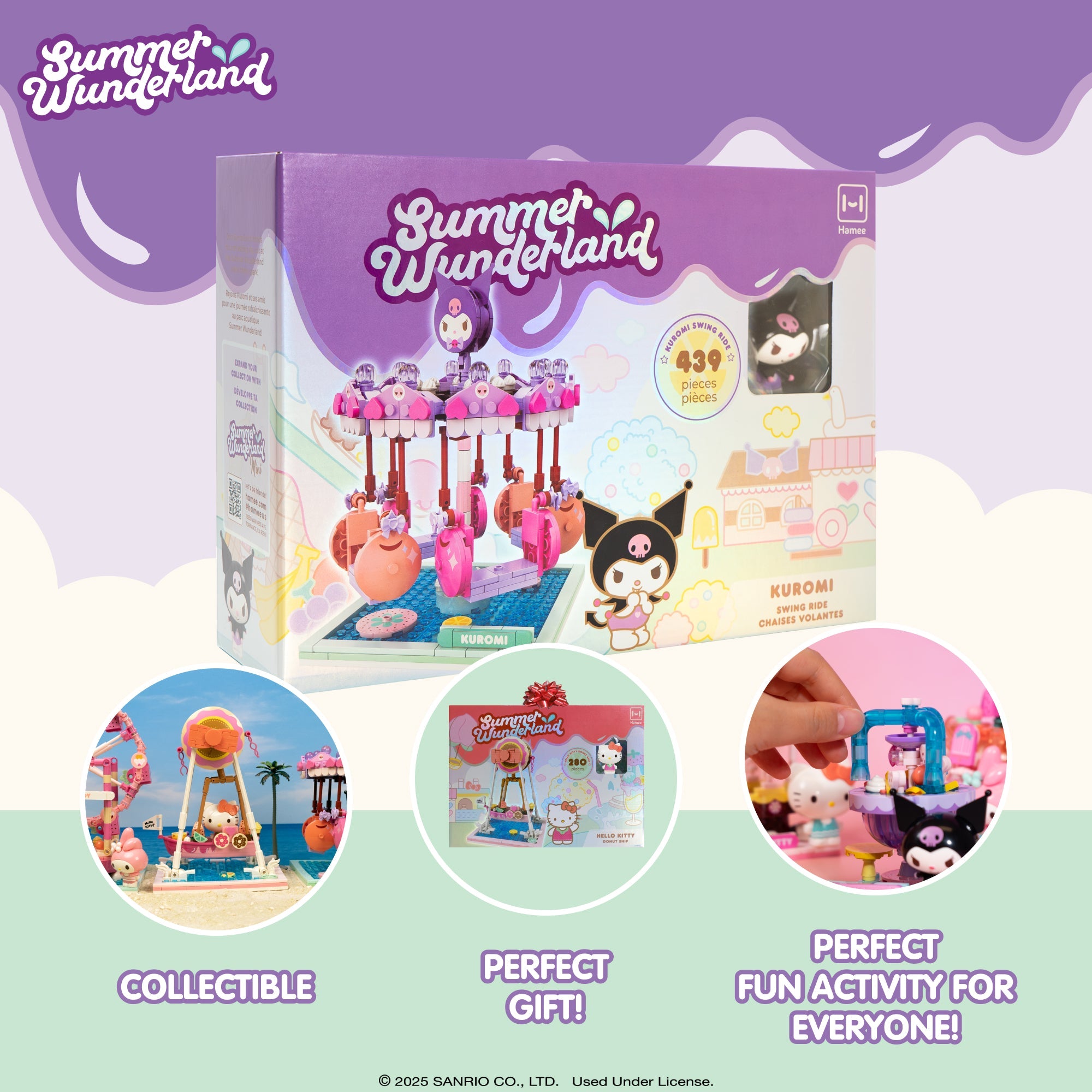 Kuromi Summer Wunderland Theme Park Building Blocks (Swing Ride) Toys&Games Hamee.com - Hamee US