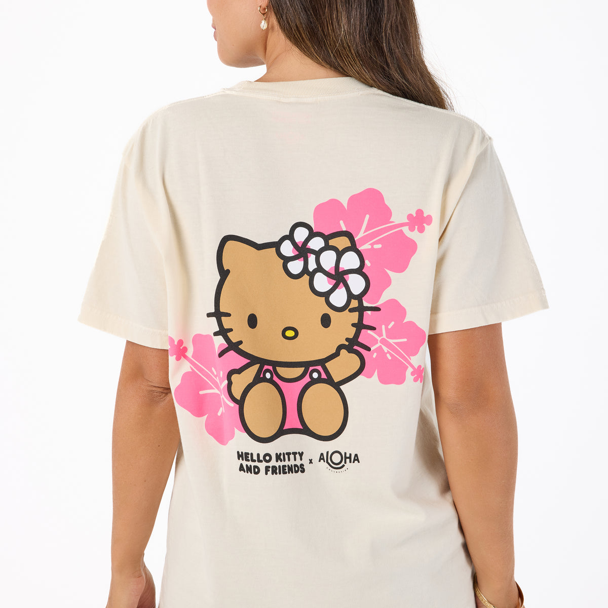 Hello Kitty x Aloha Collection Hibiscus Tee (Ivory) Apparel Aloha Collection Inc
