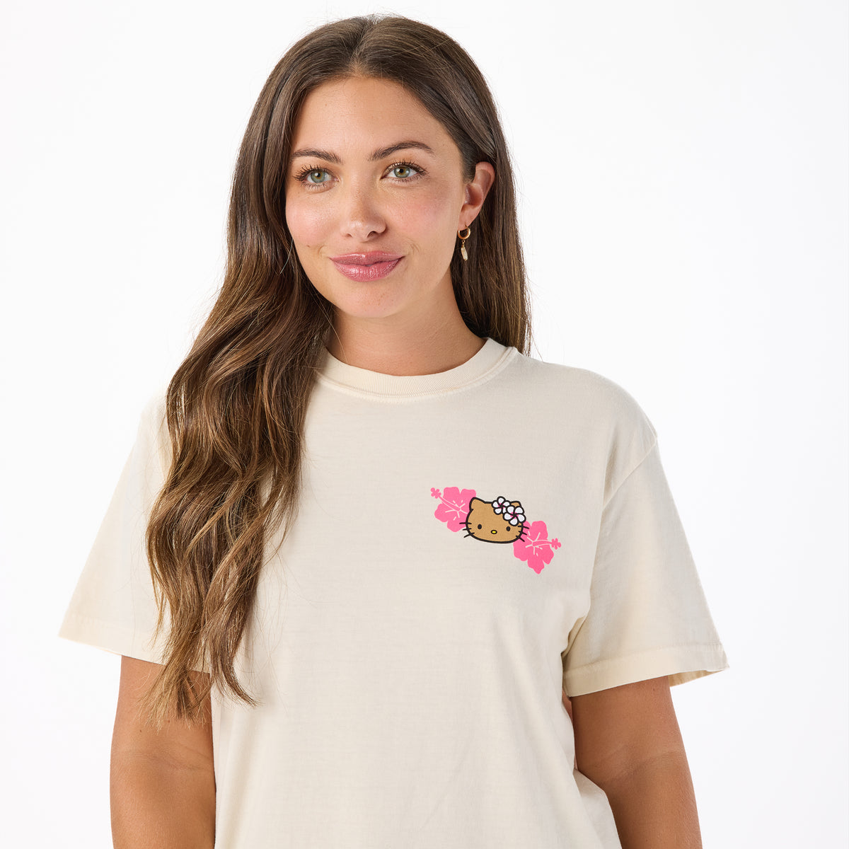Hello Kitty x Aloha Collection Hibiscus Tee (Ivory) Apparel Aloha Collection Inc