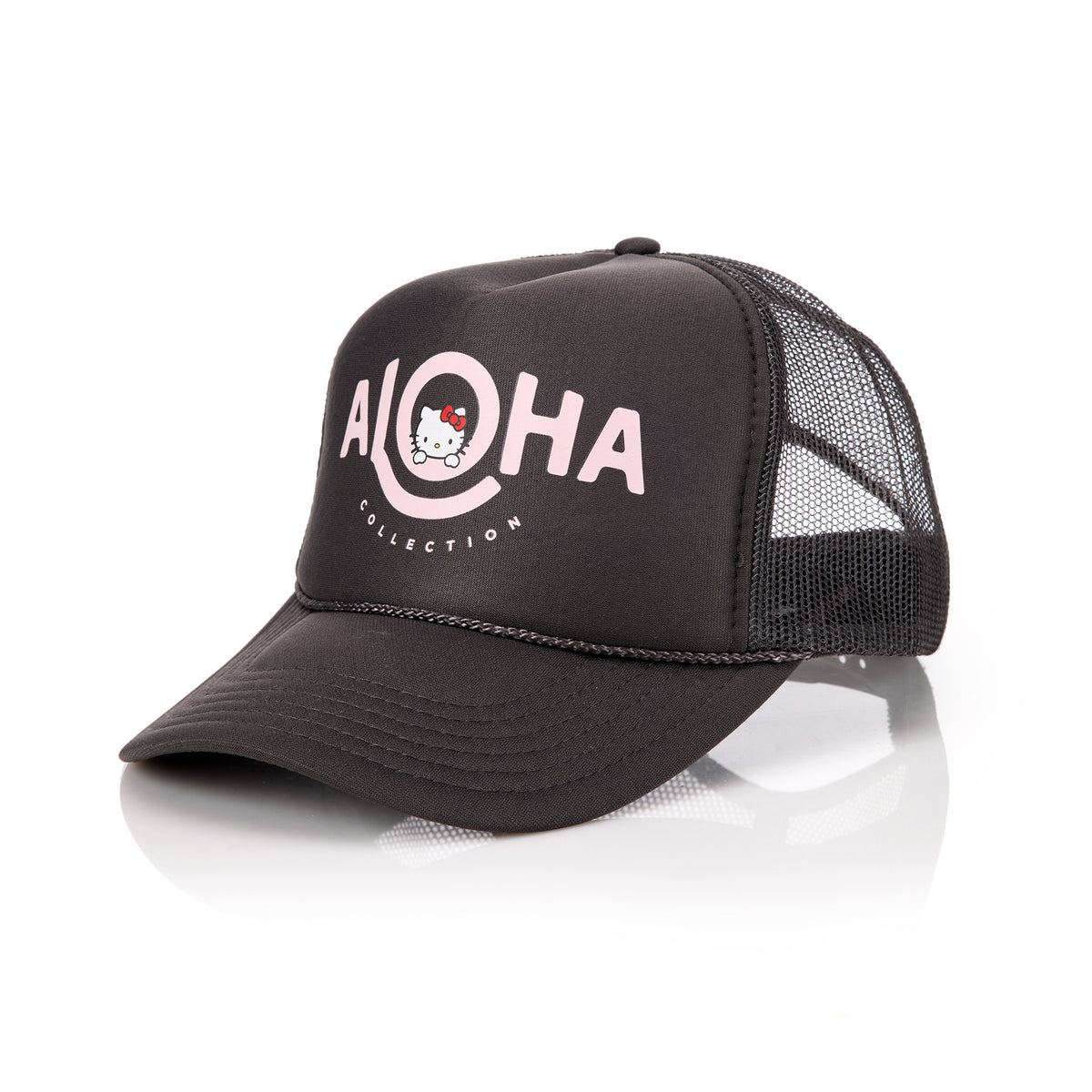 Hello Kitty x Aloha Collection Trucker Hat (Charcoal) Accessory Aloha Collection