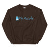 My Melody Teardrop Logo Classic Crewneck Apparel Printful Dark Chocolate S