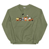 Hello Kitty and Friends Pumpkin Costumes Classic Crewneck Apparel Printful Forest Moss S 
