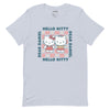 Hello Kitty & Dear Daniel Checkerboard Tee Apparel Printful Light Blue XS 