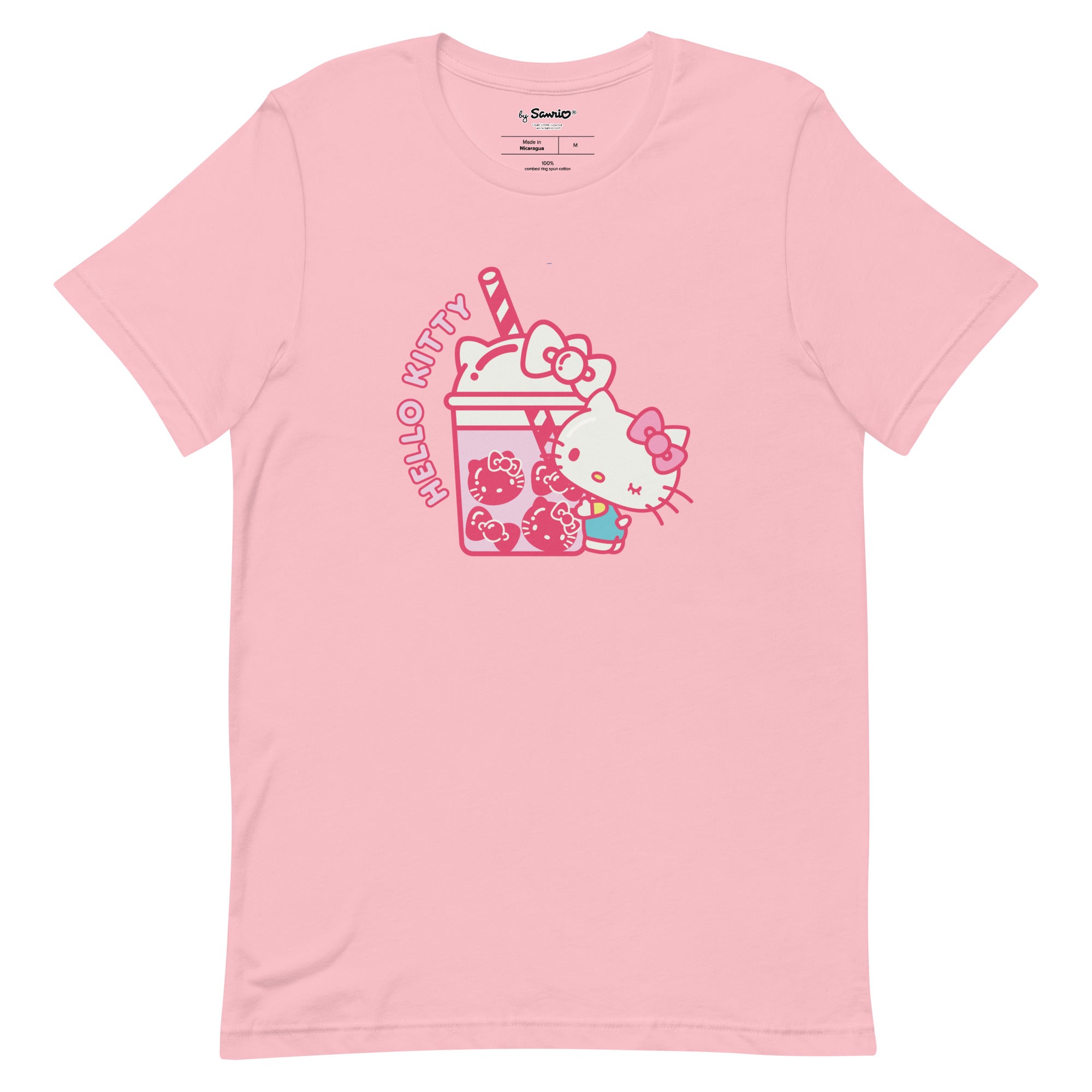 Hello Kitty Bubble Tea Tee Apparel Printful Pink S 