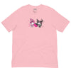 My Melody 50th Anniversary and Kuromi 20th Anniversary Tee (Hearts) Apparel Printful Pink S