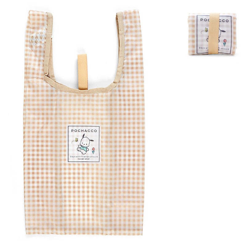 Pochacco Gingham Reusable Tote Bag Bags Japan Original   
