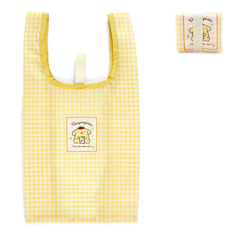 Pompompurin Gingham Reusable Tote Bag Bags Japan Original   
