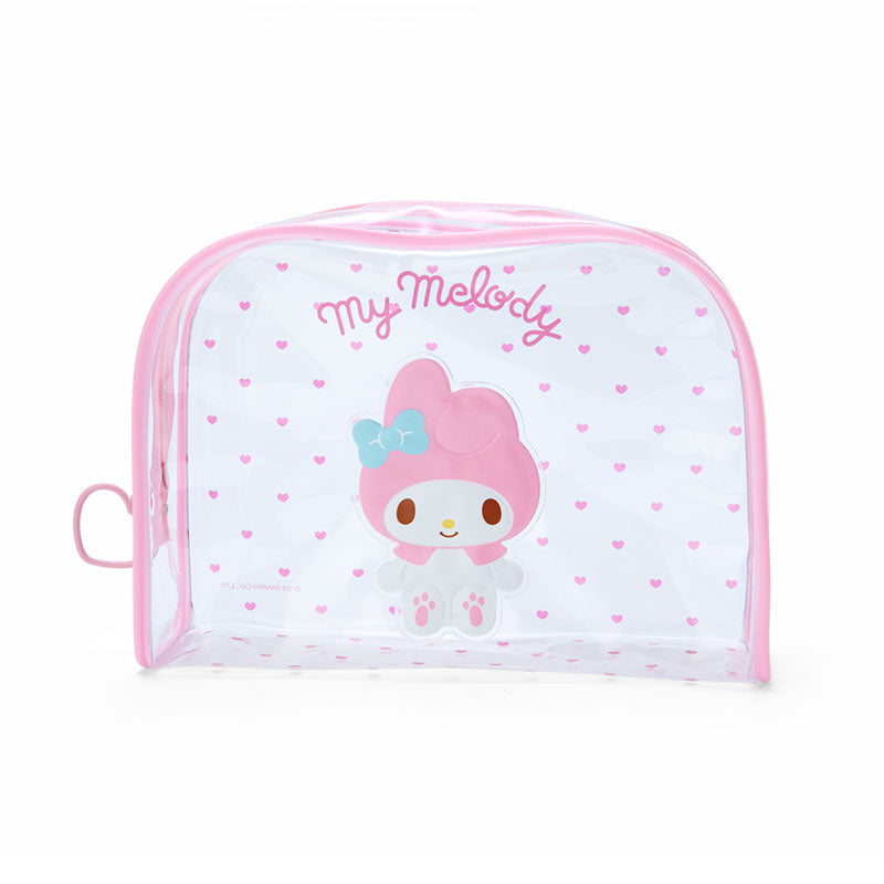 My Melody Clear Hearts Zipper Pouch Bags Japan Original   