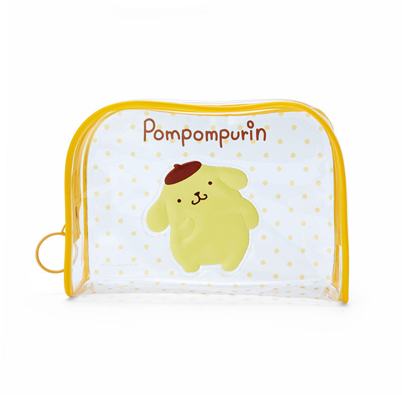 Pompompurin Clear Dots Zipper Pouch Bags Japan Original   