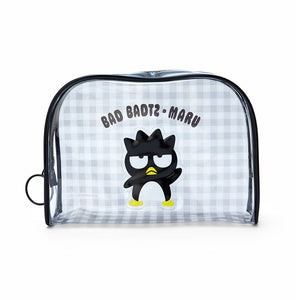 Badtz-maru Clear Gingham Zipper Pouch Bags Japan Original   