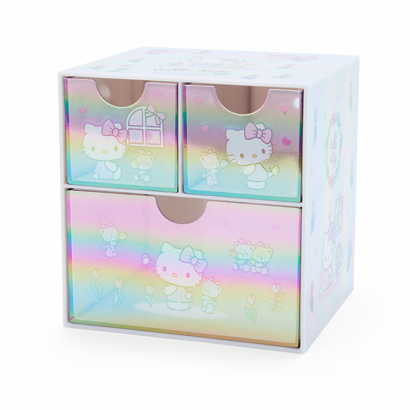 Hello Kitty Mini Storage Chest (Glossy Aurora Series) Home Goods Japan Original   
