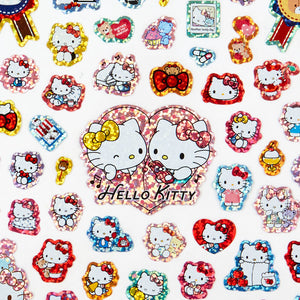 Hello Kitty 100-Piece Glitter Sticker Sheet Stationery Japan Original   
