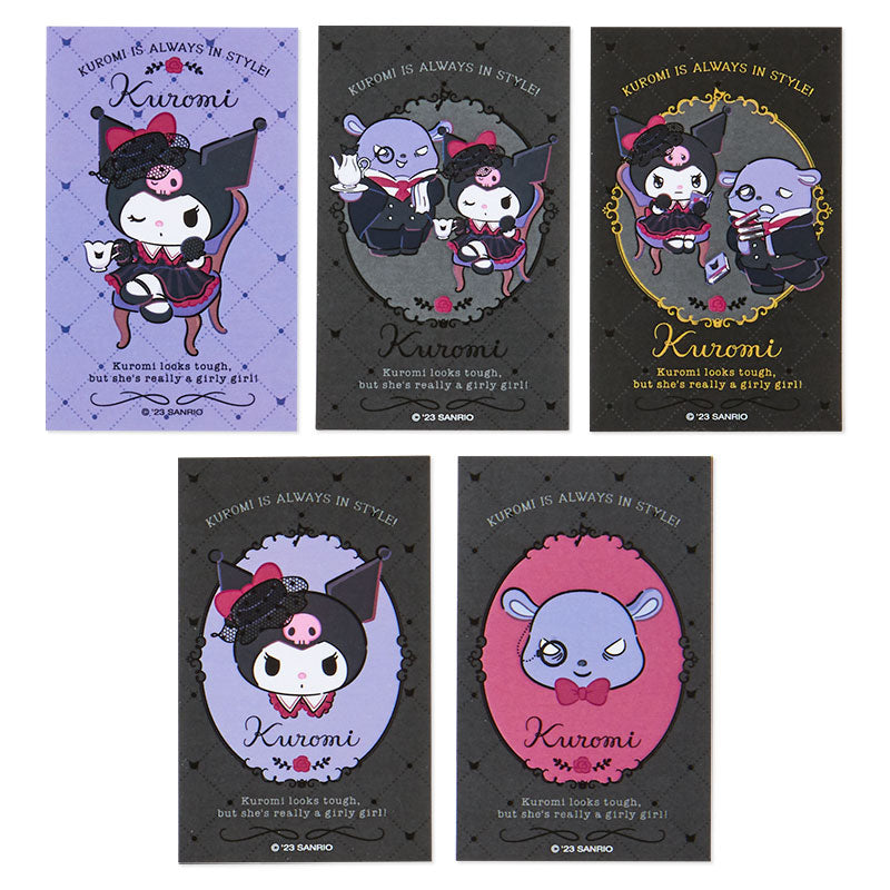 Kuromi ID Badge Holder &amp; Sticker Set (Mystic Mansion Series) Accessory Japan Original   