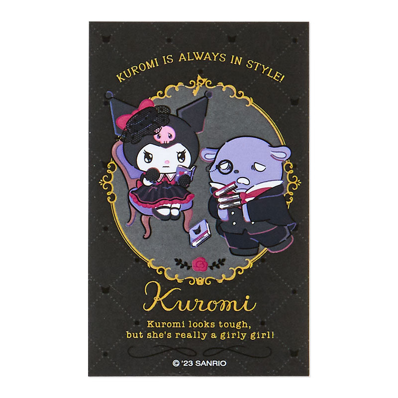 Kuromi ID Badge Holder &amp; Sticker Set (Mystic Mansion Series) Accessory Japan Original   