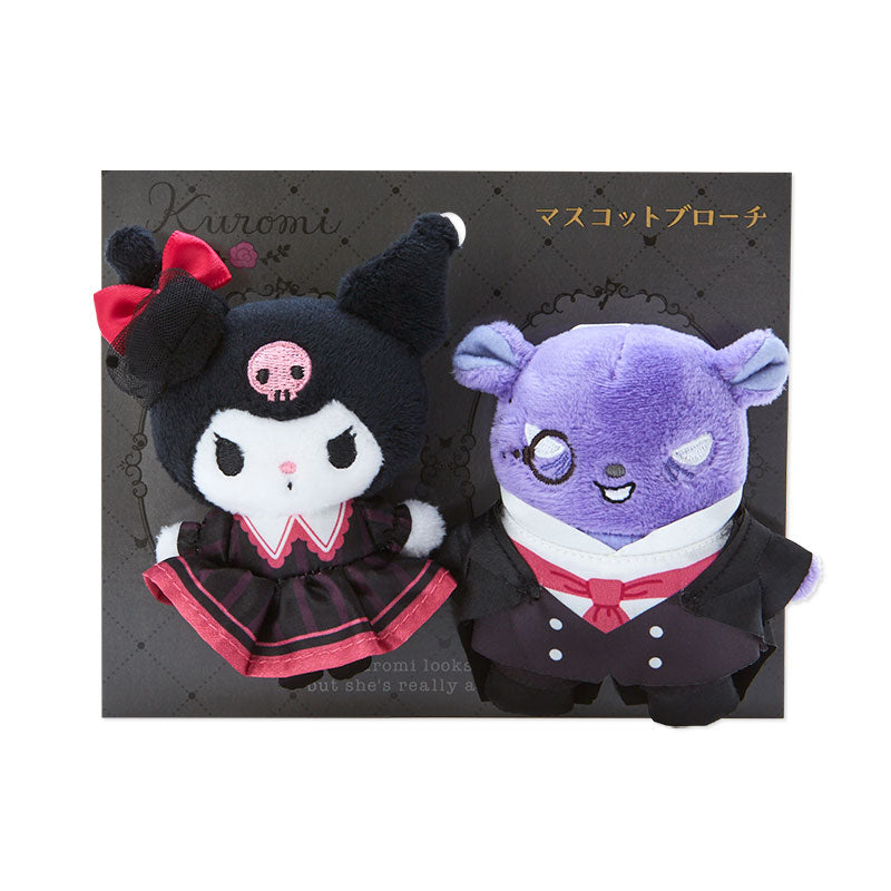 Kuromi and Baku Mascot Brooch Set (Mystic Mansion Series) Accessory Japan Original   