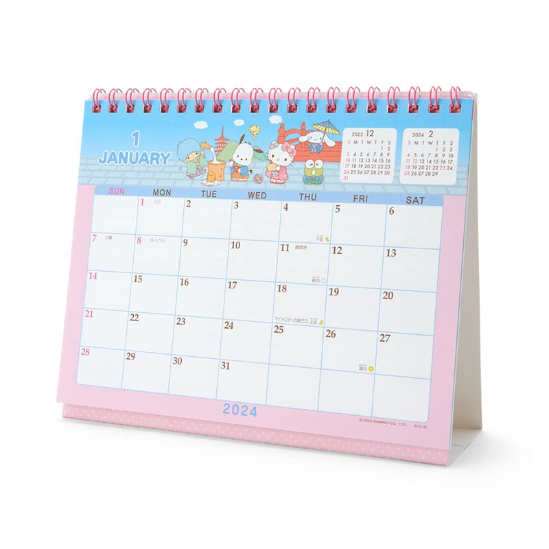 Sanrio Characters 2024 Desk Calendar Seasonal Japan Original   