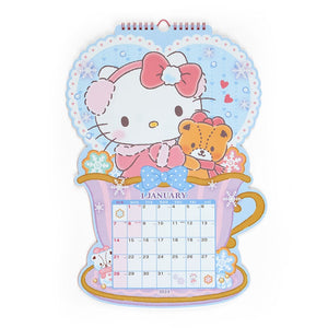 Hello Kitty 2024 Die-Cut Wall Calendar Seasonal Japan Original   
