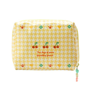 Pompompurin Zipper Pouch (Floral Houndstooth Series) Bags Japan Original   