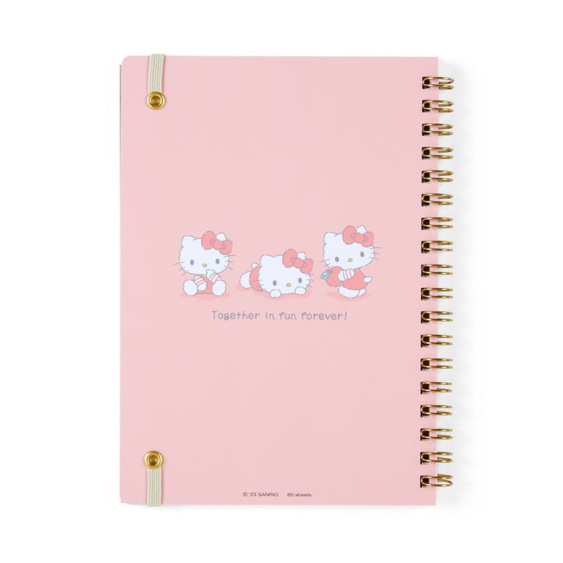Hello Kitty Lined Notebook (Elastic Closure) Stationery Japan Original   