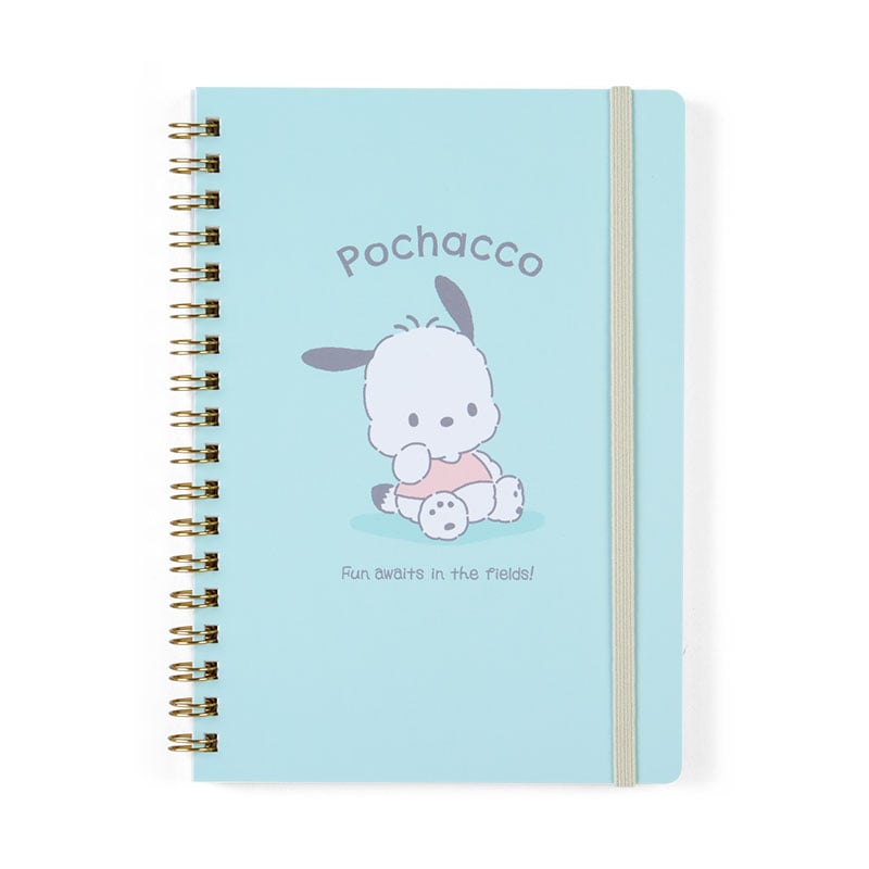 Pochacco Lined Notebook (Elastic Closure) Stationery Japan Original   