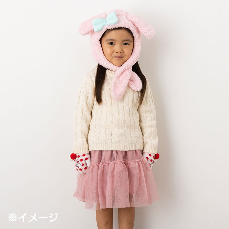 My Melody Kids Hooded Wrap Scarf Accessory Japan Original   