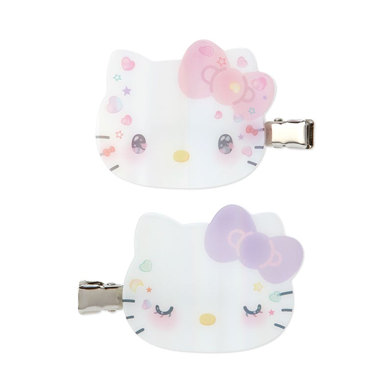 Hello Kitty 2-Piece Hair Clip Set (50th Anniv. The Future In Our Eyes) Accessory Japan Original   