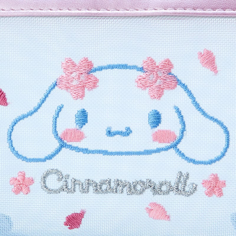 Cinnamoroll Mesh Zipper Pouch (Pink Sakura Series) Bags Japan Original   