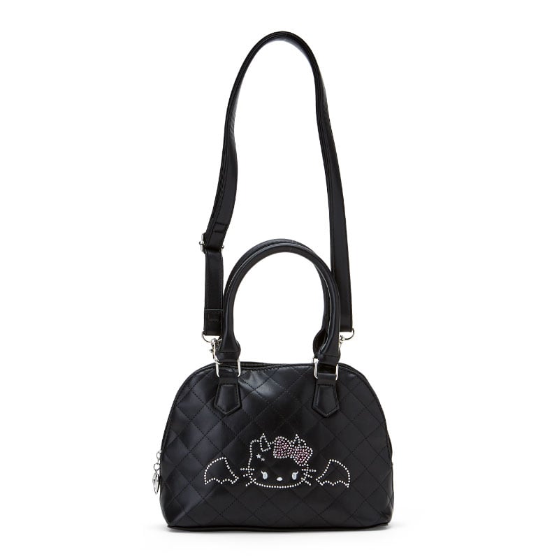 Hello Kitty 黒 ハンドバッグ リボン付き Hello Kitty Face Leather Tote Bag In Black | Cambridge Satchel