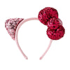 Hello Kitty Pink Sequined Ear Headband Accessory Japan Original   