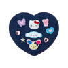 Sanrio Characters Folding Stand Mirror (Denim Patch Series) Travel Japan Original