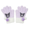 Kuromi Kids Expandable Cozy Gloves Accessory Japan Original   