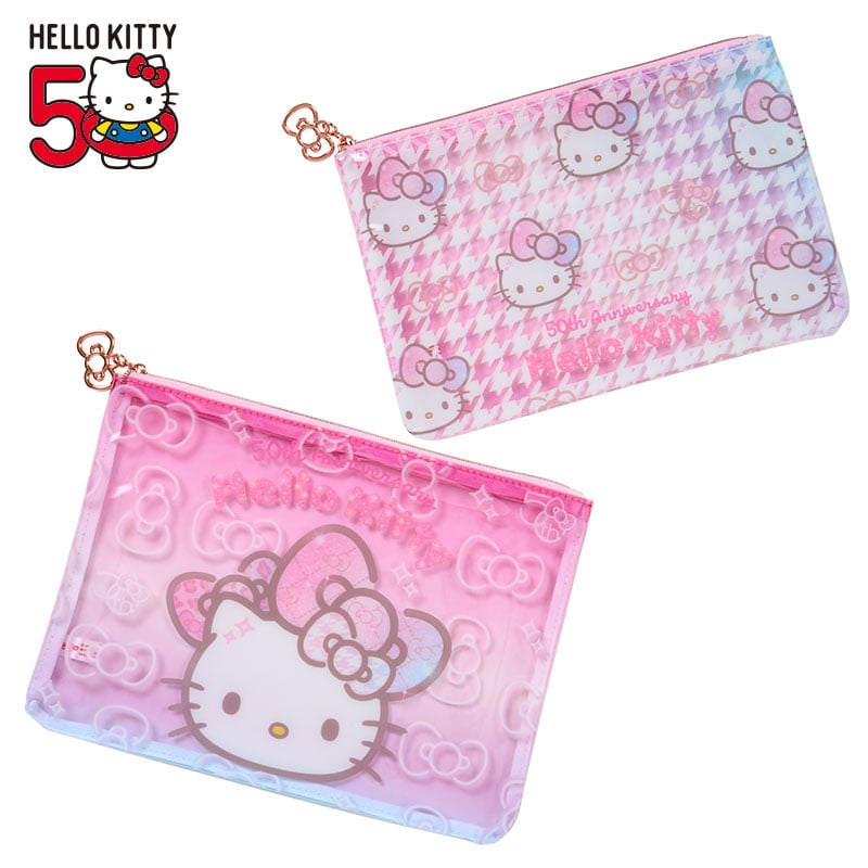 Hello Kitty 2-Piece Pouch Set 50th Anniv. (Fashionable Ribbons Series)