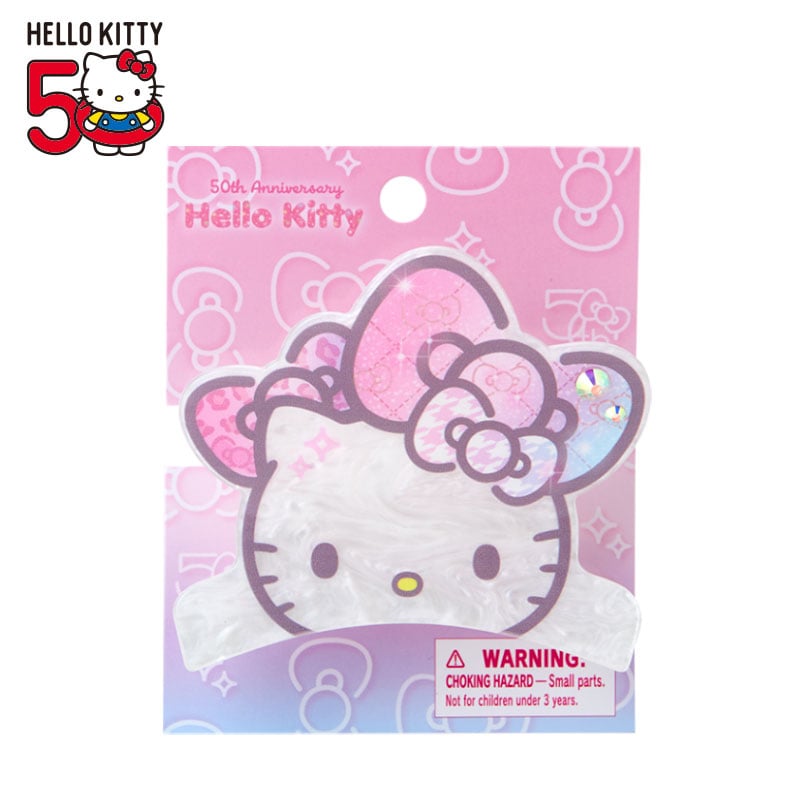 Hello Kitty Hair Clip 50th Anniv. (Fashionable Ribbons Series) Accessory Japan Original