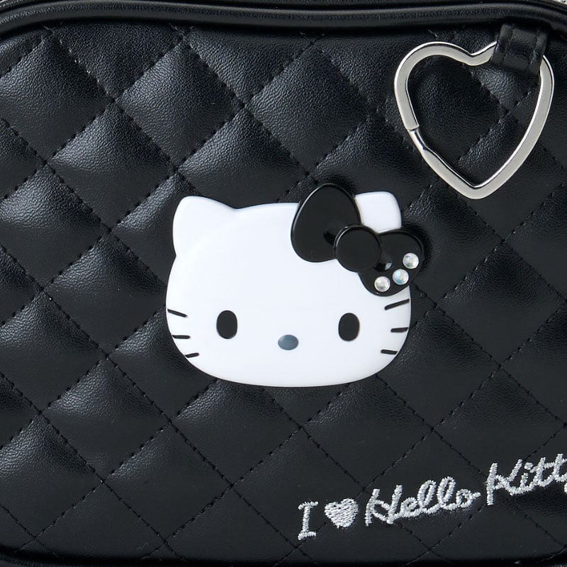 lenkertasche hello kitty Hello Kitty Black Quilted Zipper Pouch (I Love Hello Kitty Series)
