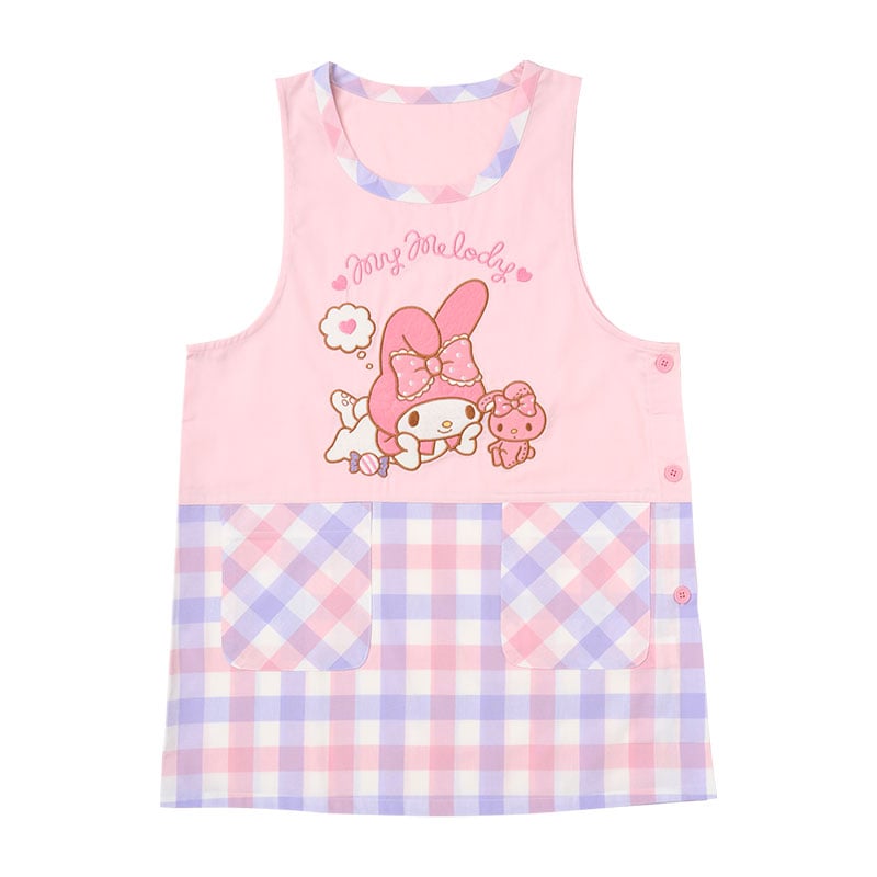 My Melody Gingham Pinafore Apron Home Goods Japan Original