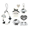 Cinnamoroll Smartphone Charm Set (Silver Houndstooth Series) Accessory Japan Original