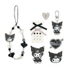 Kuromi Smartphone Charm Set (Silver Houndstooth Series) Accessory Japan Original