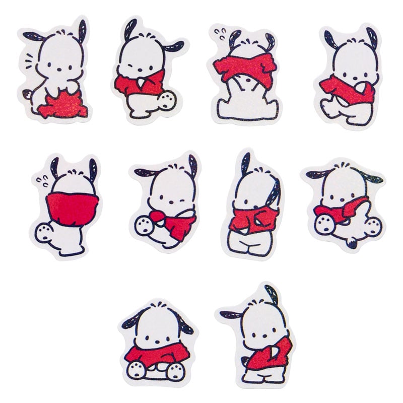 Pochacco 24-Pc Mini Sticker Pack (Dress-up Series) Stationery Japan Original