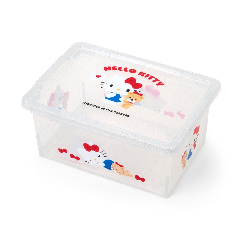 Hello Kitty Clear Glitter Storage Bin (S)