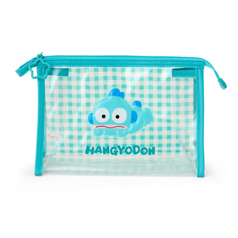 HAMA OKAMOTO x HANGYODON ポーチ Hangyodon Clear Gingham Zipper Pouch